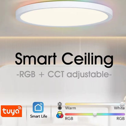 TUYA Ceiling Lamp Room Decor Led Light RGB APP Voice Control Alexa Google Smart Lamp for Home