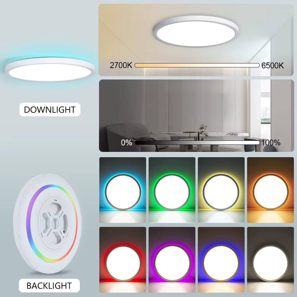 TUYA Ceiling Lamp Room Decor Led Light RGB APP Voice Control Alexa Google Smart Lamp for Home